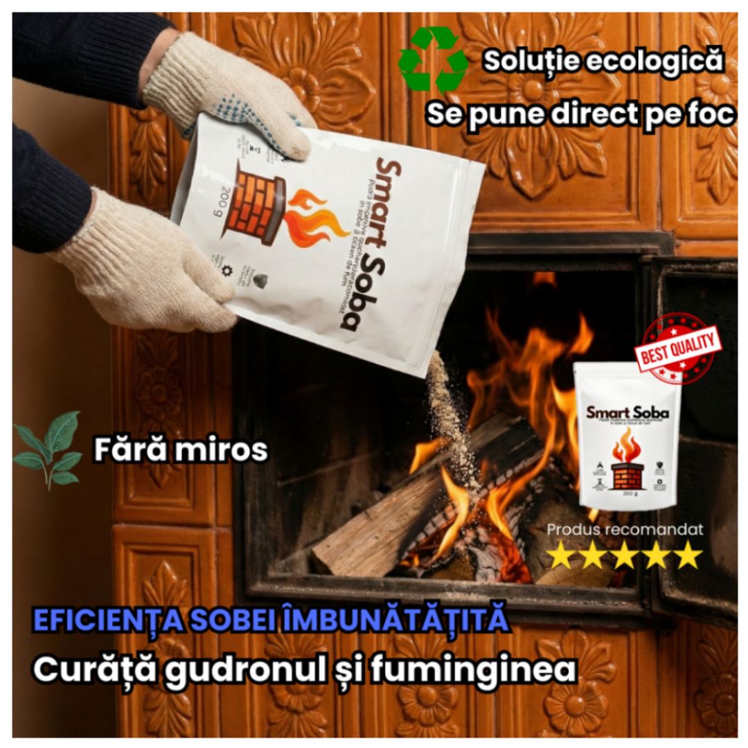 SmartSoba™-Curățare sobe și Hornuri, Dizolvă depunerile și Gudronul-200gr