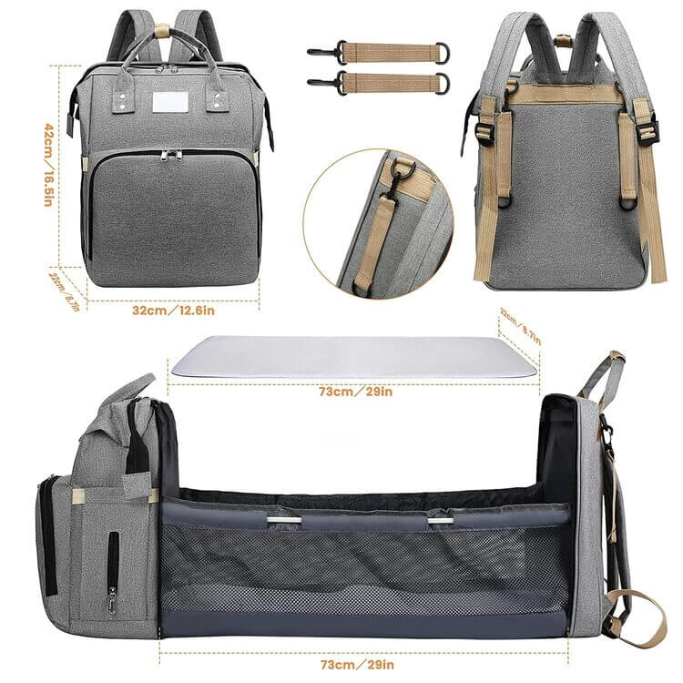 Rucsac cu patut extensibil,3 in 1,pentru mamici-multifunctional