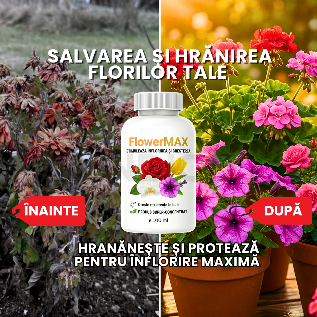FlowerMAX- Stimulator si protector 2 in 1 concentrat, pentru flori- 100ml