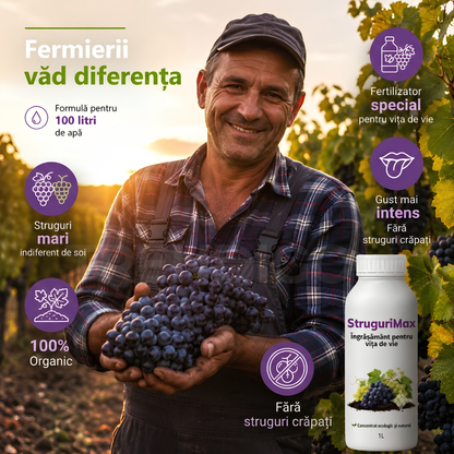 StruguriMAX- Stimulator pentru creșterea și protecția viței de vie 1 LITRU