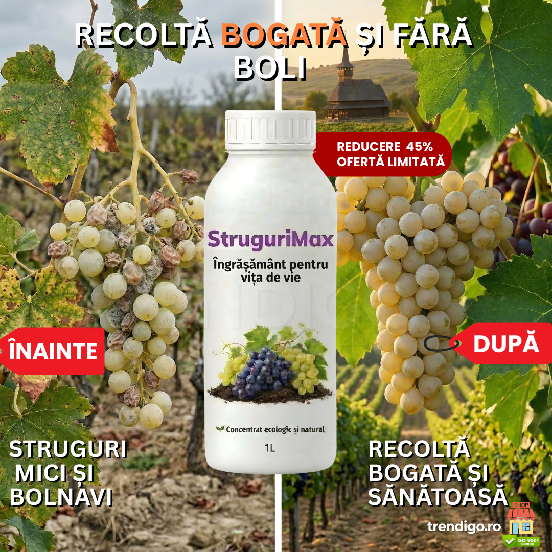 StruguriMAX- Stimulator pentru creșterea și protecția viței de vie 1 LITRU