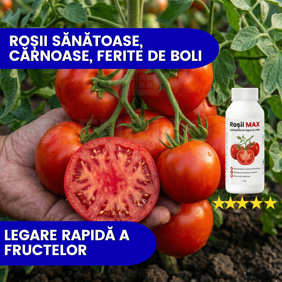 RoșiiMAX-Îngrășământ organic de legare și rodire, concentrat pentru roșii-1 LITRU