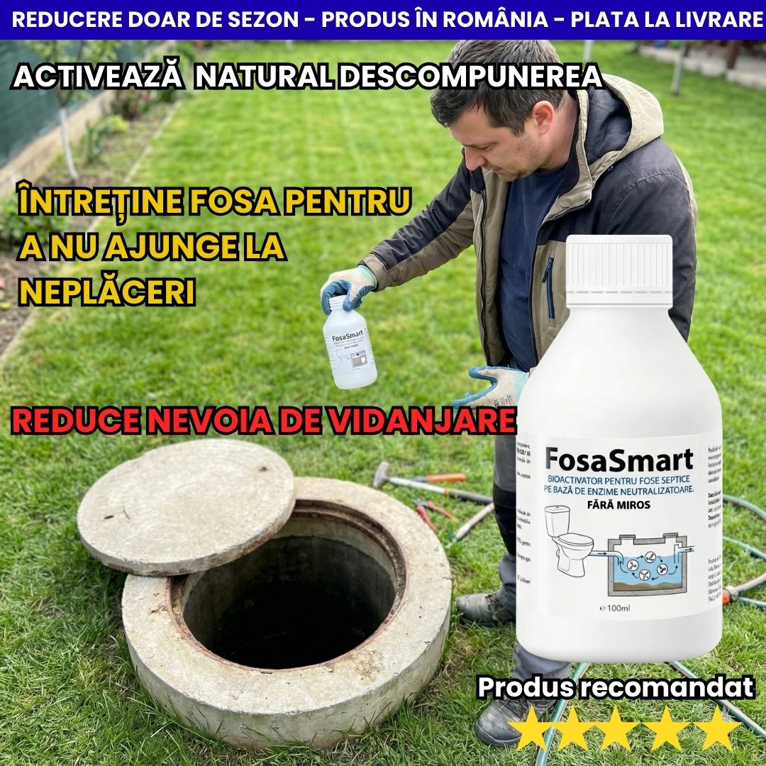 FosaSmart, BioActivator puternic, Scapă de mirosul fosei 100 / 200 / 400ml.