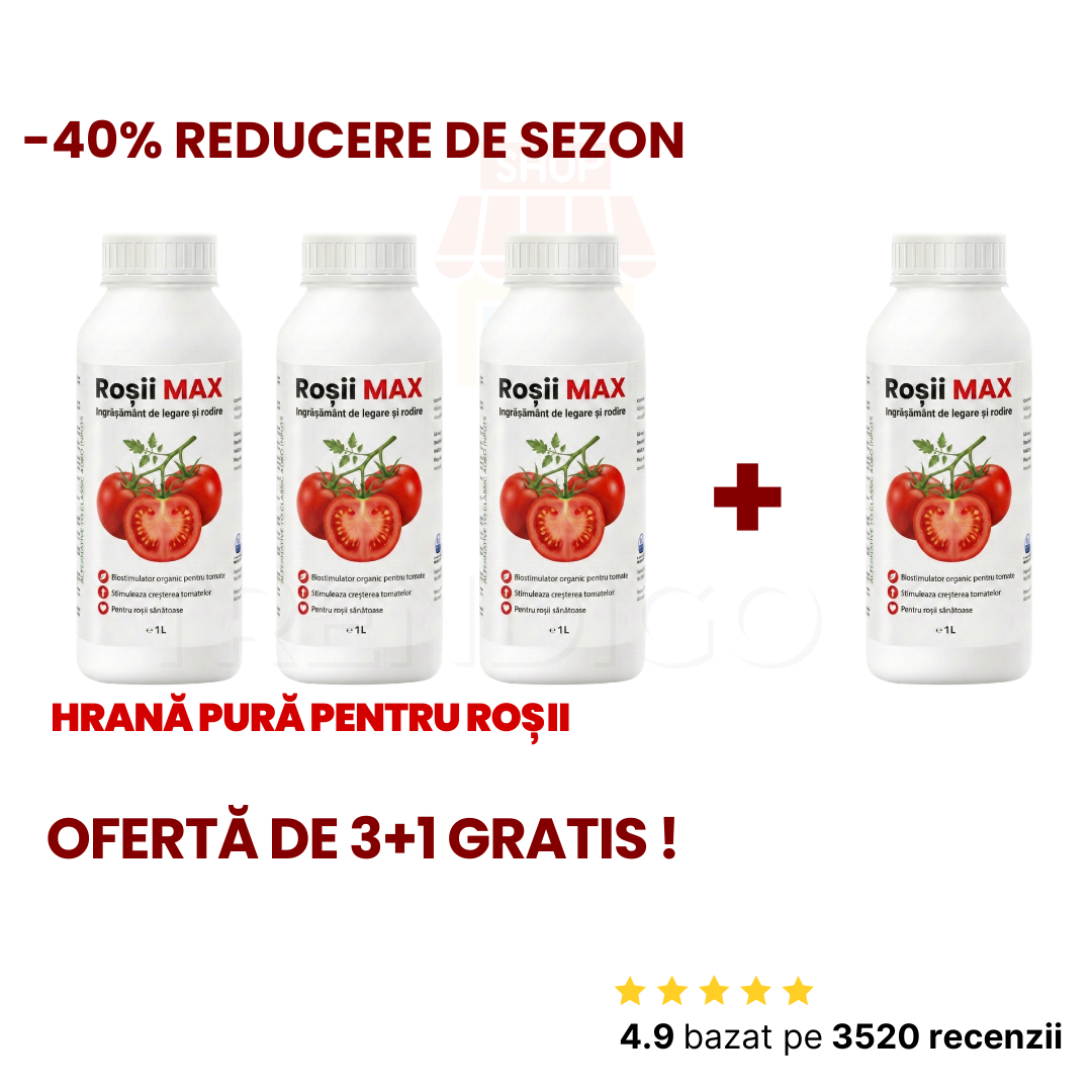 RoșiiMAX-Îngrășământ organic de legare și rodire, concentrat pentru roșii-1 LITRU