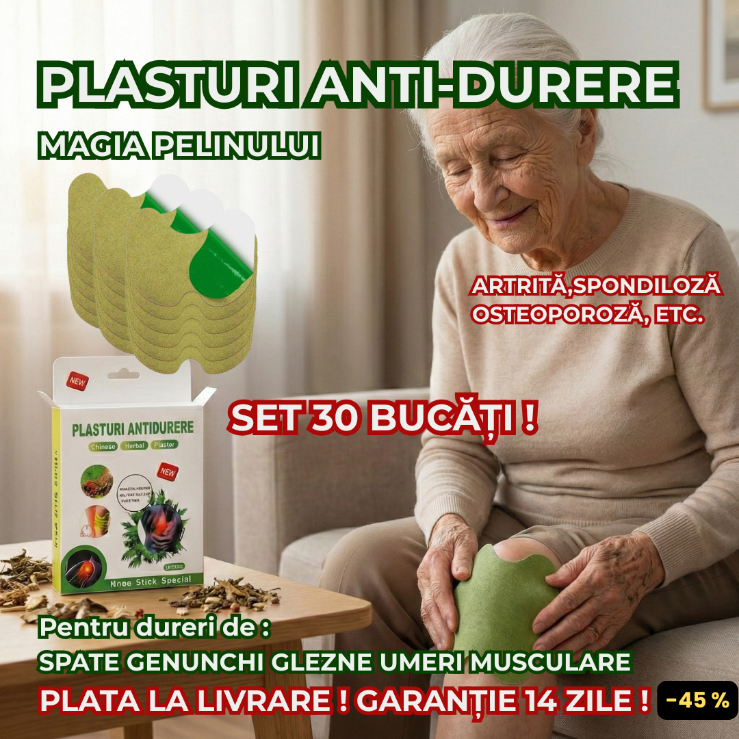 Plasturi cu Pelin-pentru calmarea durerilor, Set 30 buc.