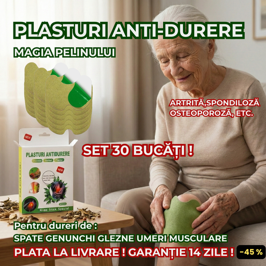 Plasturi cu Pelin-pentru calmarea durerilor, Set 30 buc.
