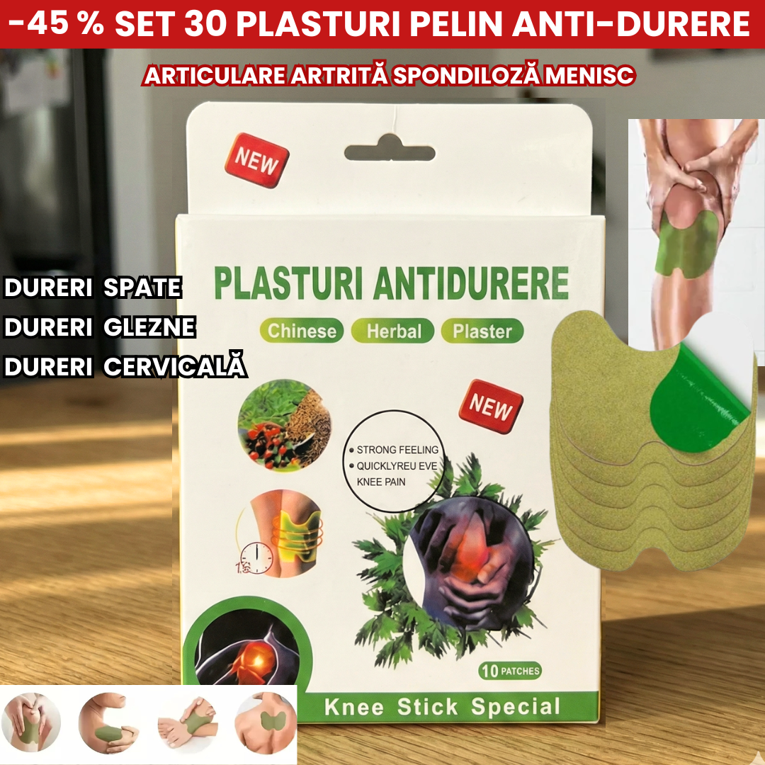 Plasturi cu Pelin-pentru calmarea durerilor, Set 30 buc.