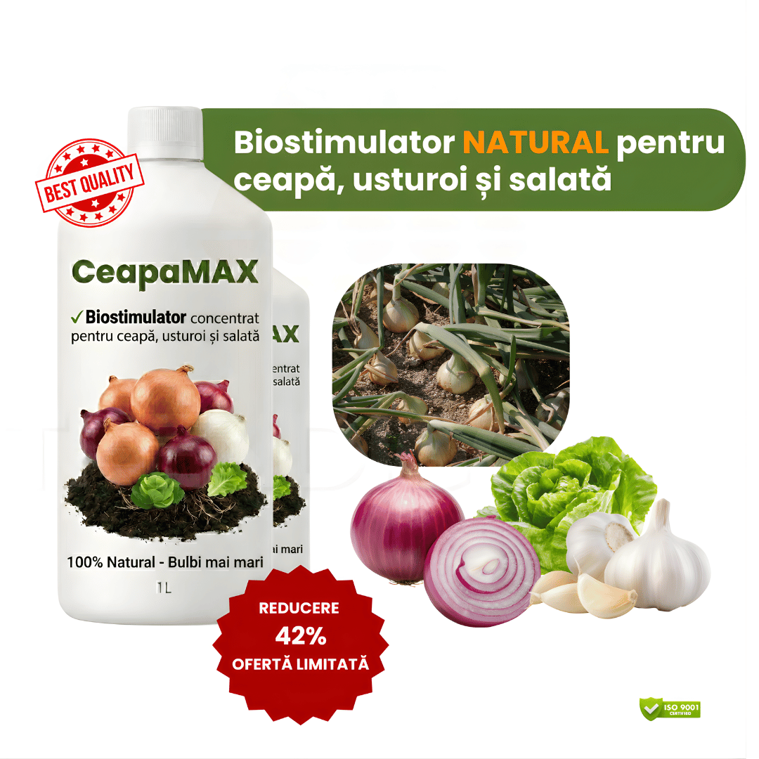 CeapaMAX-Biostimulator pentru creșterea cepei, usturoiului și salatei