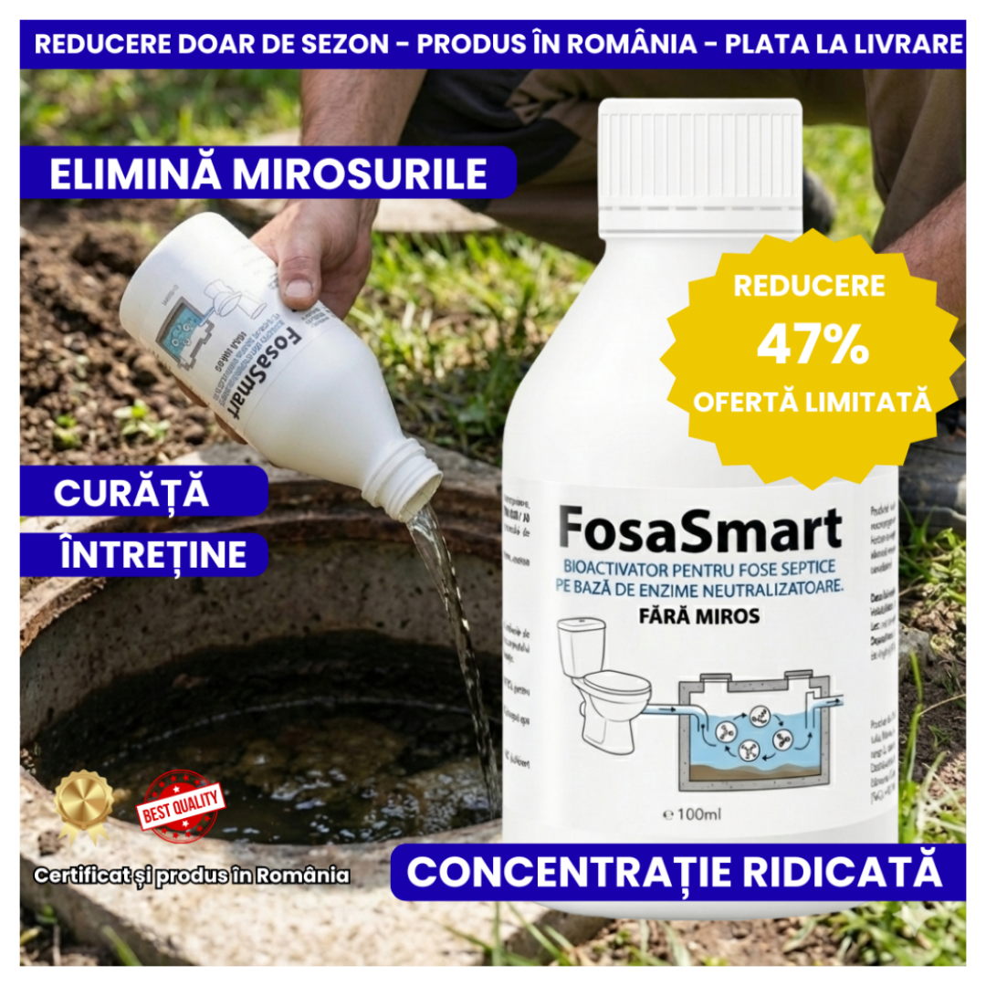 FosaSmart, BioActivator puternic, Scapă de mirosul fosei 100 / 200 / 400ml.