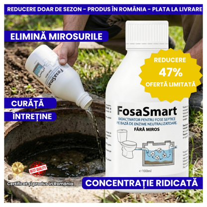 FosaSmart, BioActivator puternic, Scapă de mirosul fosei 100 / 200 / 400ml.
