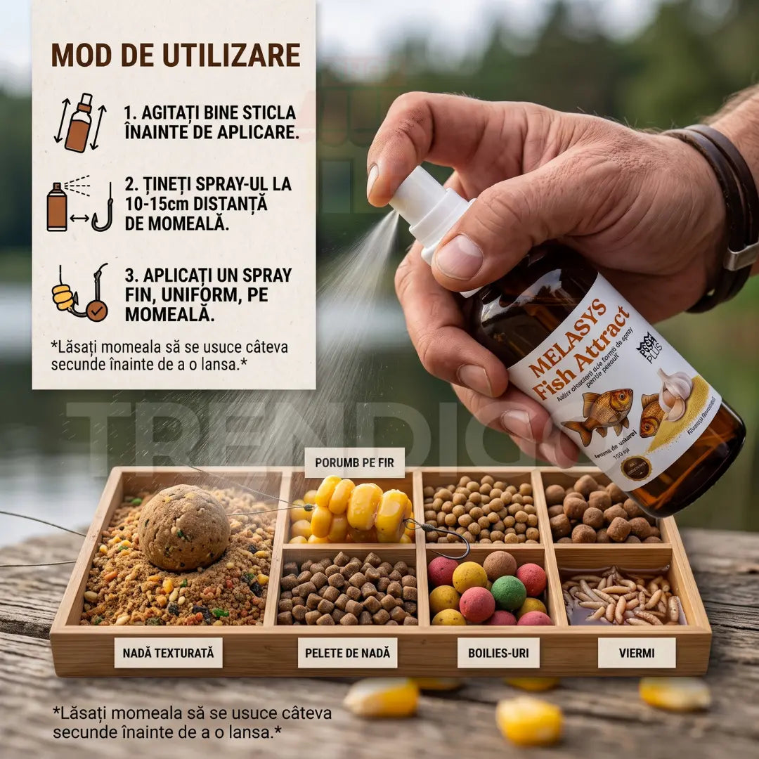 Melasys FishAttract- Atractant concentrat pentru pescuit | 100 ml + 100 ml GRATIS !