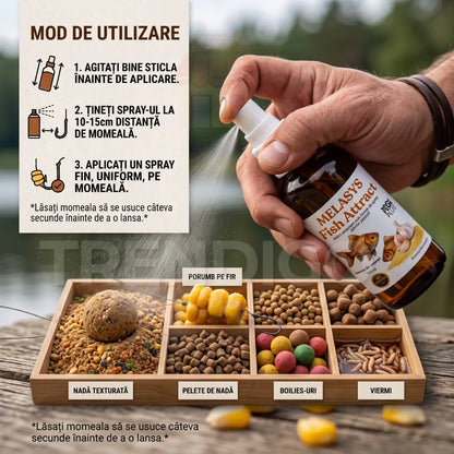 Melasys FishAttract- Atractant concentrat pentru pescuit | 100 ml + 100 ml GRATIS !