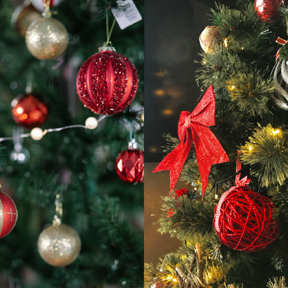 Set complet de decoratiuni globuri, instalație, betea, fundițe, surpriză 🕯️