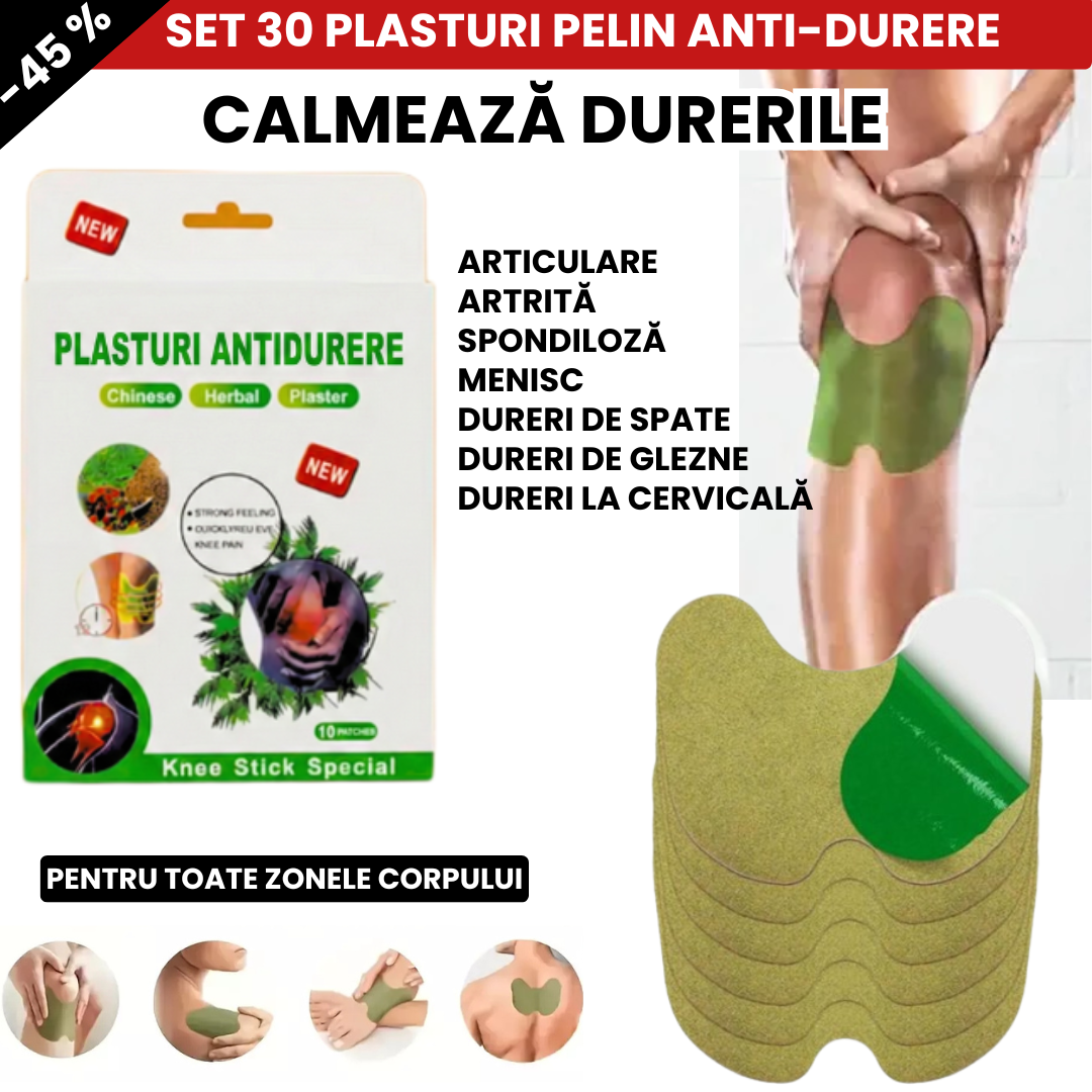 Plasturi cu Pelin-pentru calmarea durerilor, Set 30 buc.
