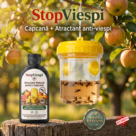 StopViespi - Pachet cu Capcana + Atractant anti-viespi (200ml)